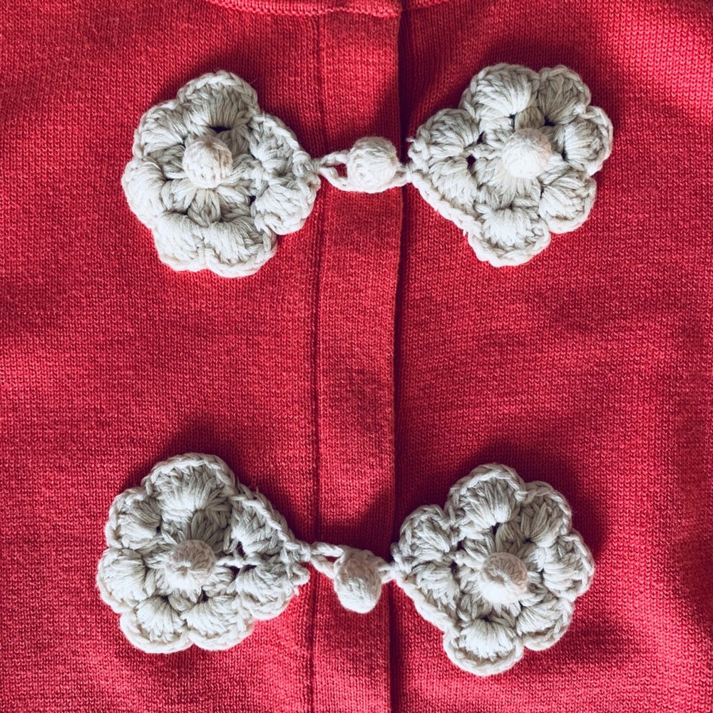Design History Coral Cardigan Crocheted Buttons S - Picture 4 of 6